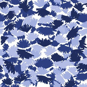 indigo abstract camo camouflage leaves leaf cute indigo painted abstract print