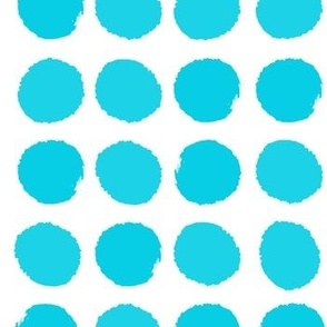turquoise dots aqua teal girls dots polka dot cute turquoise dots fabric