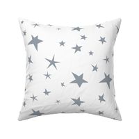 Stars - smokey blue on white 