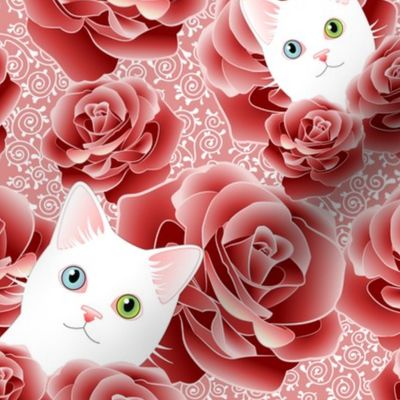 Roses and Scrolls - Pink Kitty Flavor