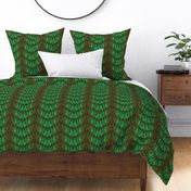 Tearful Ogre Bargello, Brown and Green