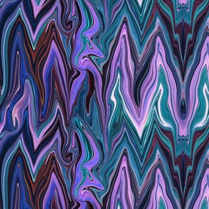 IP 5  - Tearful Ogre  Bargello in Purple - Burgundy - Teal