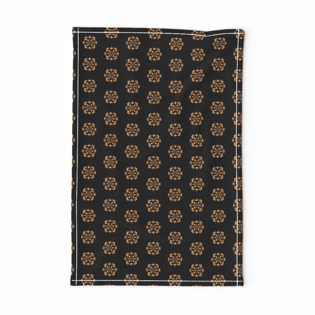 Bronze and Gold Dots on Black