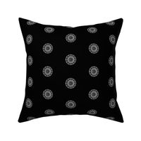 Black and Silver Patterned Dot