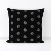 Black and Silver Patterned Dot