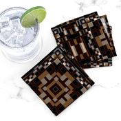 Black Brown and Ivory Mosaic