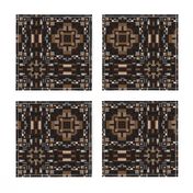 Black Brown and Ivory Mosaic