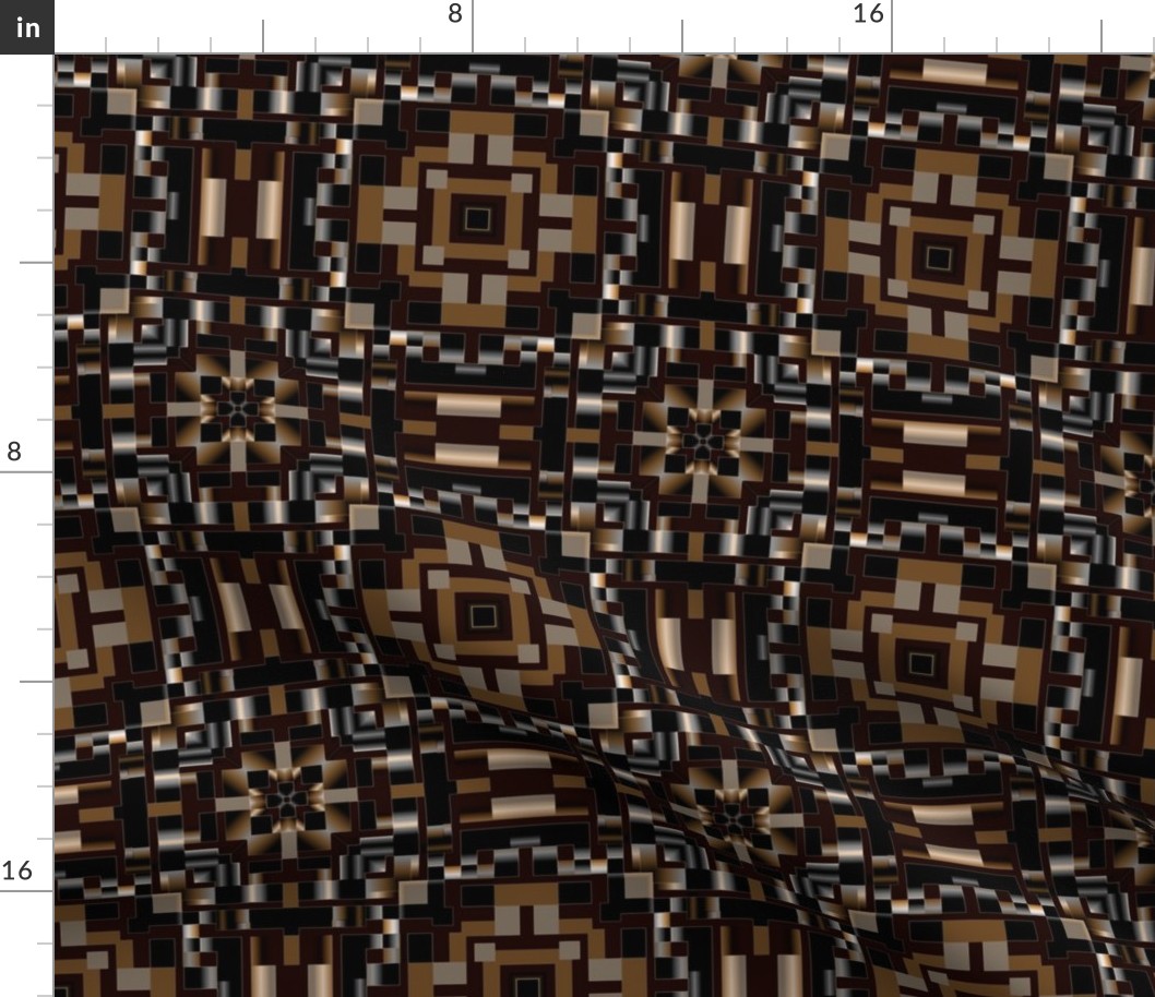 Black Brown and Ivory Mosaic