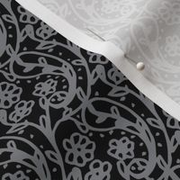 Sweet Paisley Black and Gray