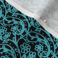 Sweet Paisley Black and Blue