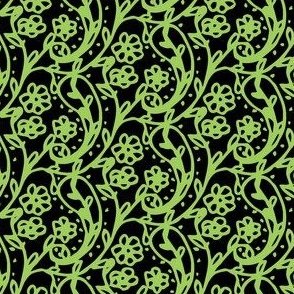 Sweet Paisley Black and Green