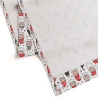 Christmas Santa Claus with Stars on White