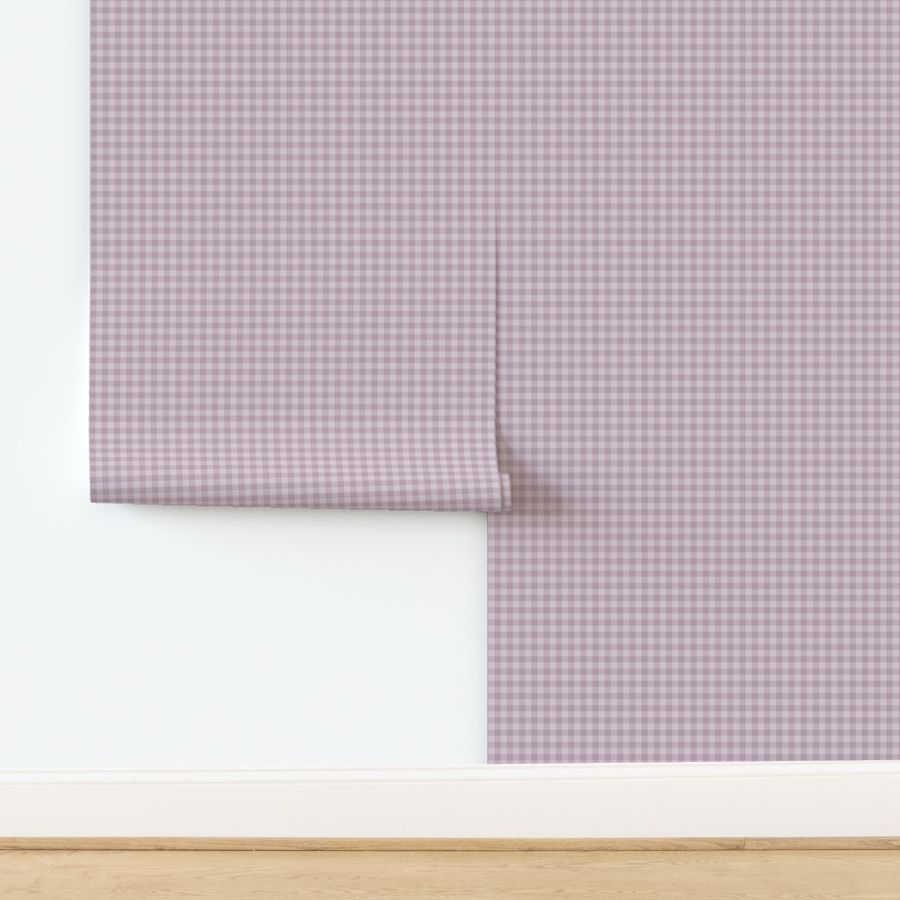 lilac and mauve gingham, 1/4" squares 