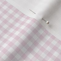 light pink rose gingham, 1/4" squares 