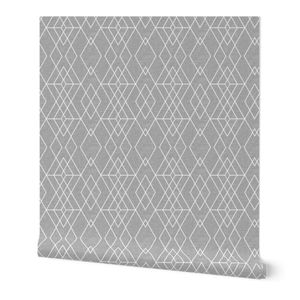 Geometric Grid Texture gray Fabric