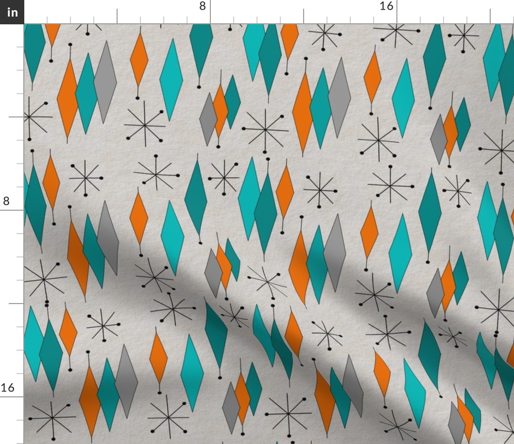 Mid-Century Modern Diamond Pattern