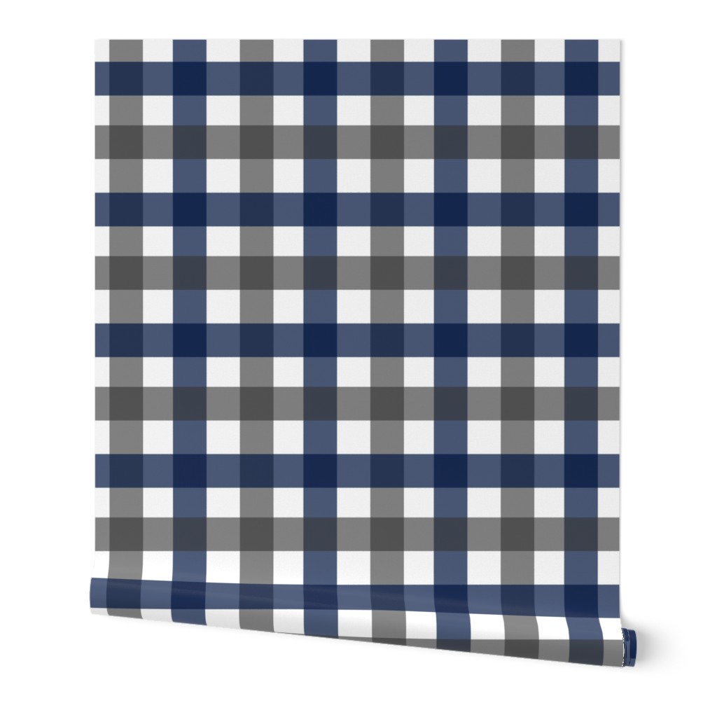 Navy and Charcoal Gingham