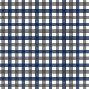 Navy and Charcoal Gingham