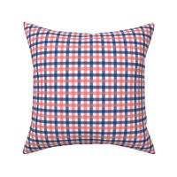 Navy and Coral Gingham
