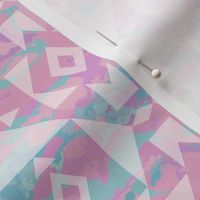 Southwest Geometric - Pink Marbled Background