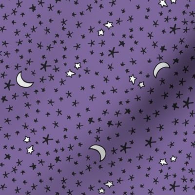 Curses and Spells Stars Black and Purple