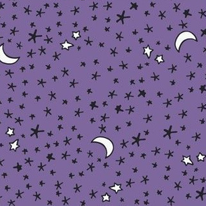 Curses and Spells Stars Black and Purple