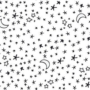 Curses and Spells Stars Black and White