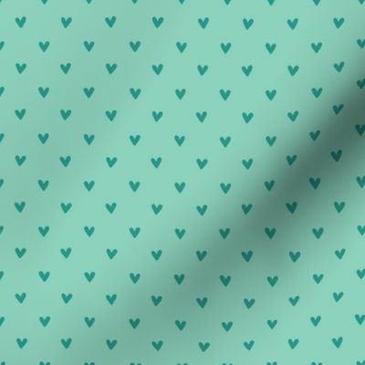 Happy Hearts in Aqua