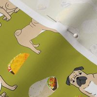 pug pugs pug fabric for pug owners taco tacos food cute pug fabric sweet funny pug fabric