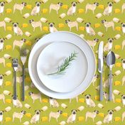 pug pugs pug fabric for pug owners taco tacos food cute pug fabric sweet funny pug fabric