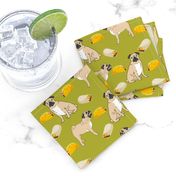 pug pugs pug fabric for pug owners taco tacos food cute pug fabric sweet funny pug fabric