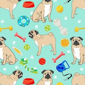 pug pugs dog dog toys cute pet dog fabric for pug owners