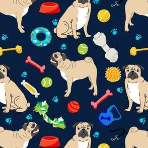 pug pugs pug dog dog toys cute dog fabric for pug owners