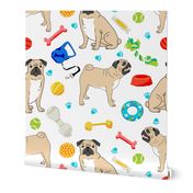 pugs pug dog dog toys cute dog bone pug fabric for pug owners