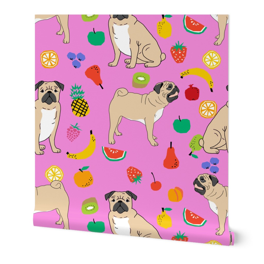 pugs pug dog dog cute pugs sweet tropical summer bright fruits for dog owners