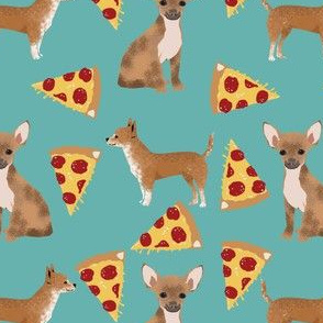 chihuahua dog fabric pizza novelty food print cute dog fabric funny pizza 