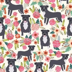 pitbull pitbull terrier fabric pitbulls florals flowers cute dogs rescue dog fabric