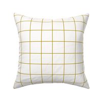 Grid - mustard on white, irregular 