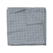 Grid - white on smokey blue grey