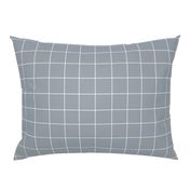 Grid - white on smokey blue grey