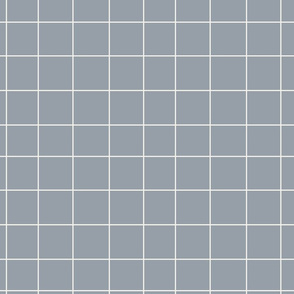 Grid - white on smokey blue grey