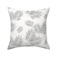 Palm leaf - grey on white