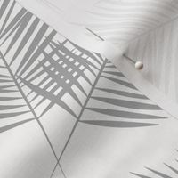 Palm leaf - grey on white