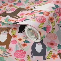 pitbulls pitbull terriers dogs cute best flowers pink floral dog print cute dogs