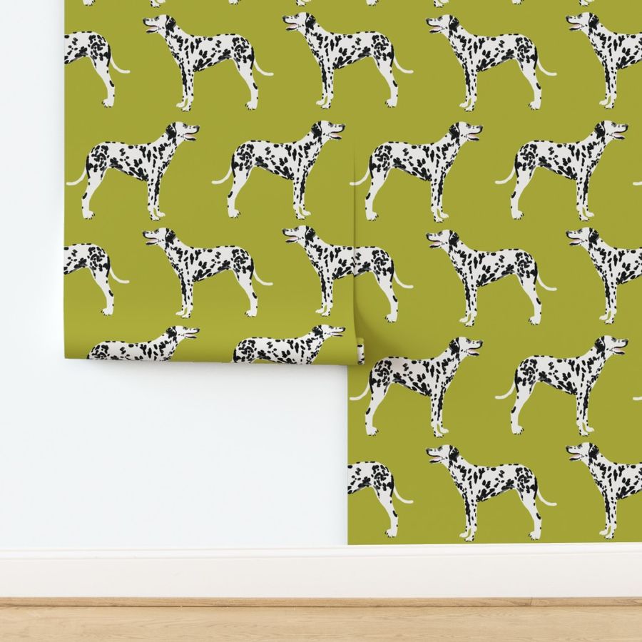 dalmatian dog lime green dogs dog pet dog fabric dalmatians fabric for dalmatian gifts dalmatian owners