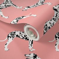 dalmatian dog fabric dalmation pink coral fabric for dalmatian owners cute dog fabric