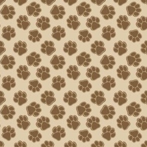 Dog Paw Biscuit Brown Neutral