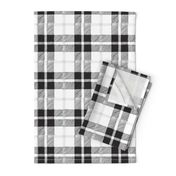 black and white plaid