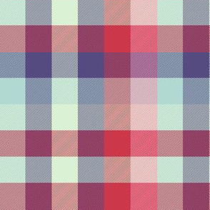 extra-large Madras plaid - spring quilt