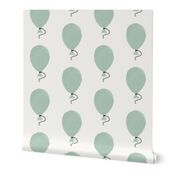 Watercolor balloons - mint on white, happy kids || by sunny afternoon